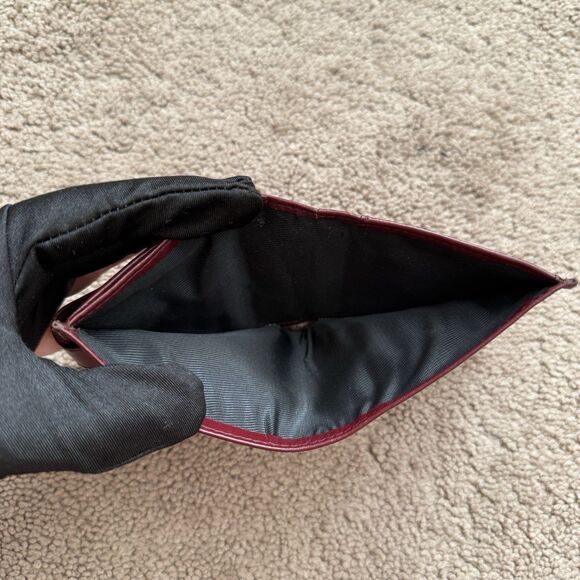 Christian Dior Vintage Men’s Leather Bifold Wallet Compact Burgundy - Picture 5 of 6